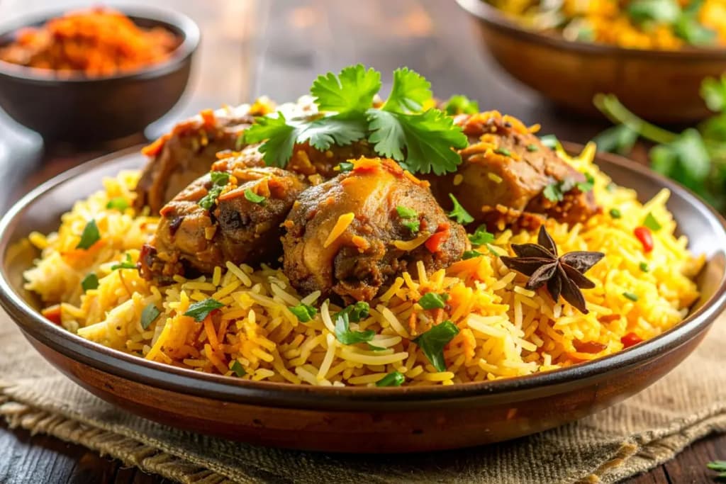 Biryani food order displayed in ProzenEats food delivery app interface