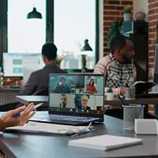 Prozensoft Technologies presenting project details and solutions to a client