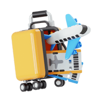 Travel and booking mobile app showcasing flight, hotel, and tour booking features with user dashboards