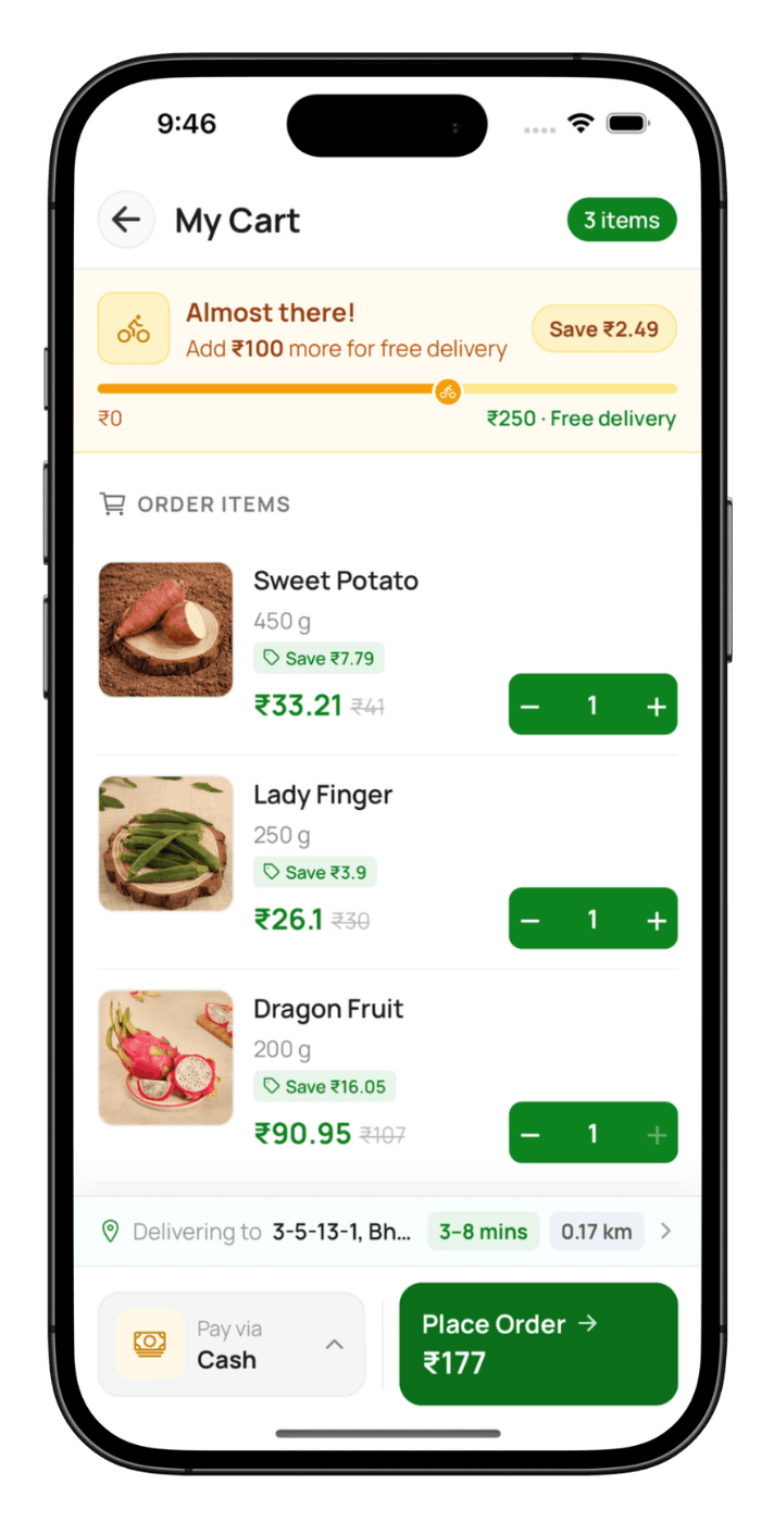 Grocery App Development β Agent Order Request Grocery delivery agent order request screen