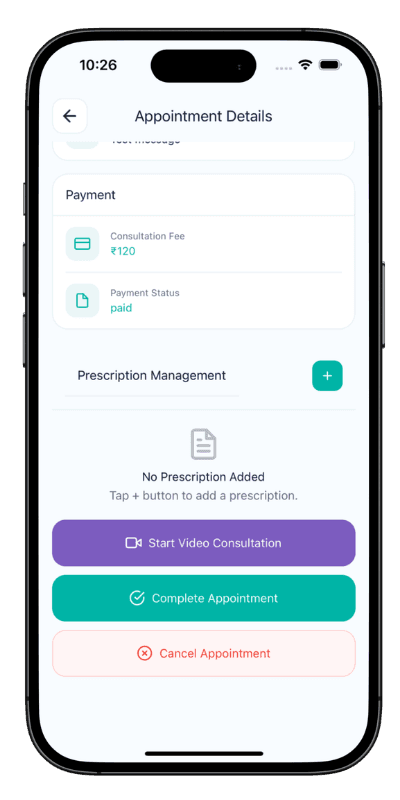 Prozen Care product screen 5