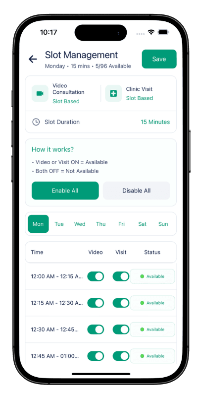 Prozen Care product screen 4
