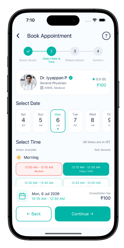 Prozen Care product screen 2