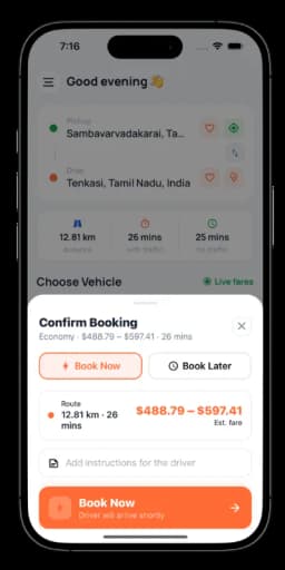 Customer screen